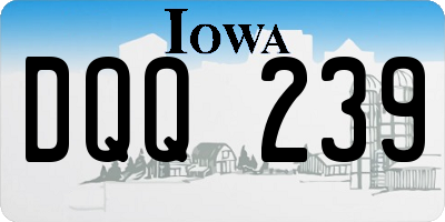 IA license plate DQQ239