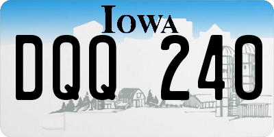 IA license plate DQQ240