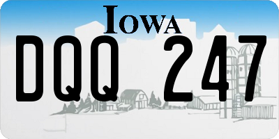 IA license plate DQQ247