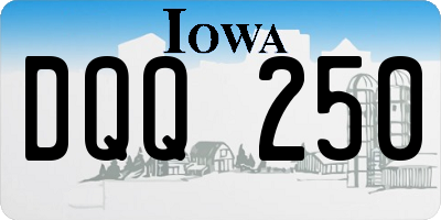 IA license plate DQQ250