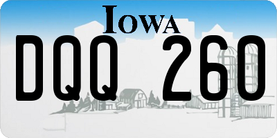 IA license plate DQQ260