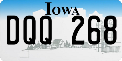 IA license plate DQQ268