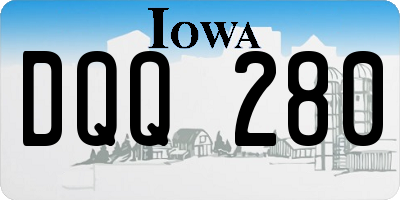IA license plate DQQ280