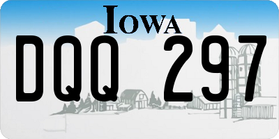 IA license plate DQQ297