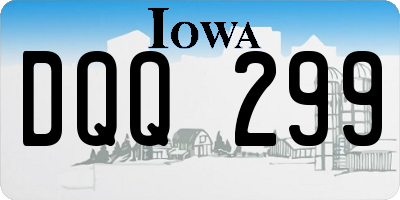 IA license plate DQQ299