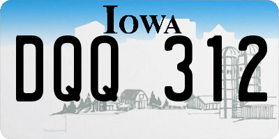 IA license plate DQQ312