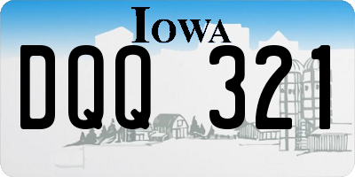 IA license plate DQQ321