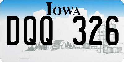 IA license plate DQQ326