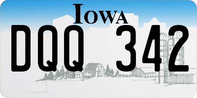 IA license plate DQQ342
