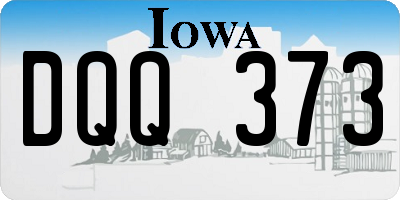 IA license plate DQQ373