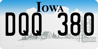 IA license plate DQQ380