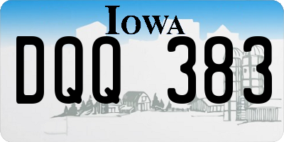 IA license plate DQQ383