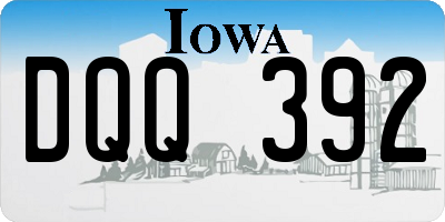 IA license plate DQQ392