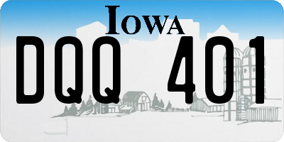 IA license plate DQQ401