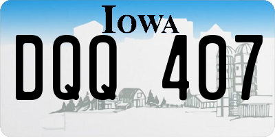 IA license plate DQQ407