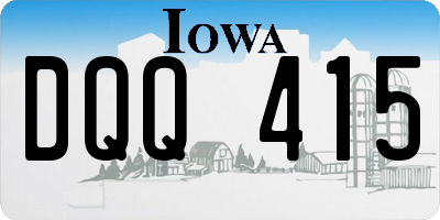 IA license plate DQQ415