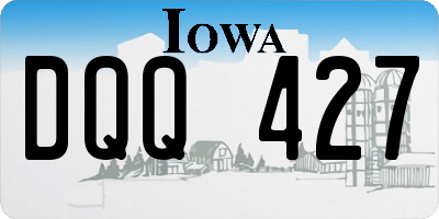 IA license plate DQQ427