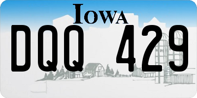 IA license plate DQQ429
