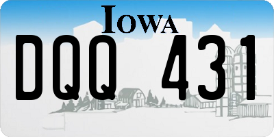 IA license plate DQQ431