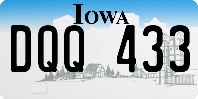IA license plate DQQ433