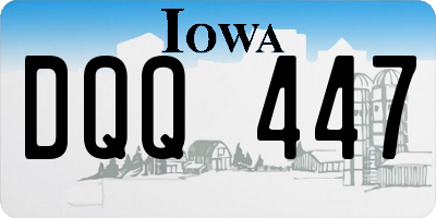 IA license plate DQQ447