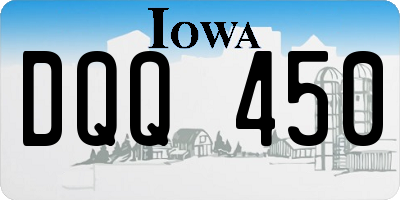 IA license plate DQQ450