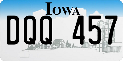 IA license plate DQQ457