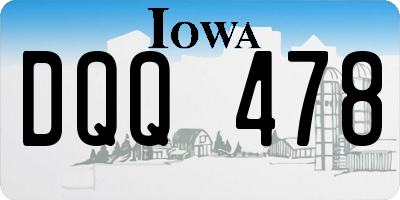 IA license plate DQQ478