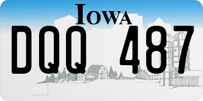IA license plate DQQ487