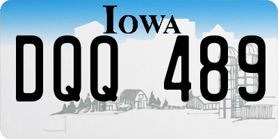 IA license plate DQQ489