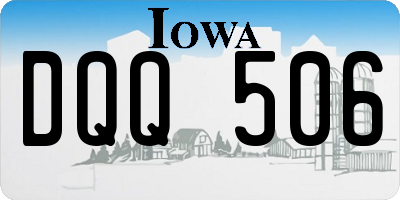 IA license plate DQQ506