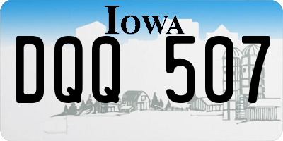IA license plate DQQ507