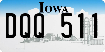IA license plate DQQ511