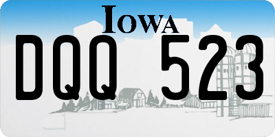 IA license plate DQQ523