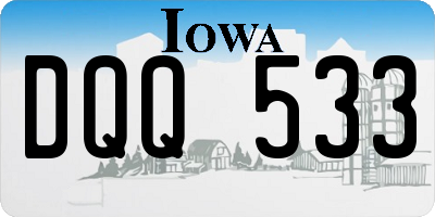 IA license plate DQQ533