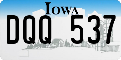 IA license plate DQQ537