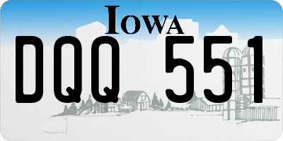IA license plate DQQ551