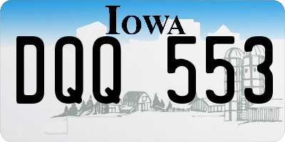 IA license plate DQQ553