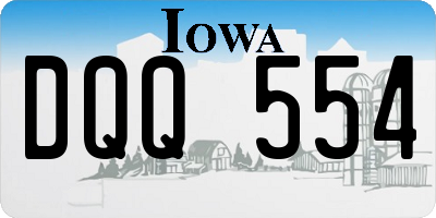 IA license plate DQQ554