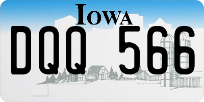 IA license plate DQQ566