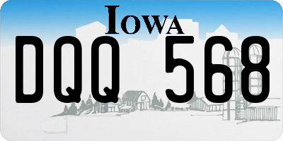 IA license plate DQQ568