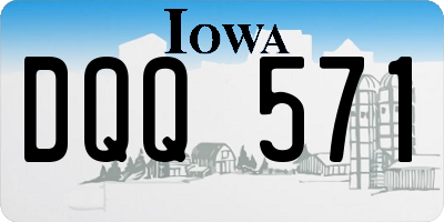 IA license plate DQQ571