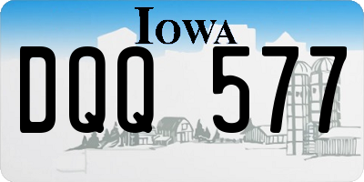 IA license plate DQQ577