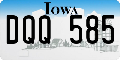 IA license plate DQQ585