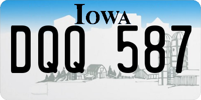 IA license plate DQQ587