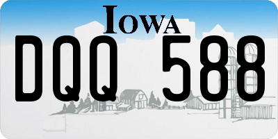IA license plate DQQ588
