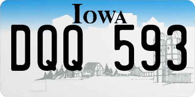 IA license plate DQQ593