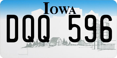 IA license plate DQQ596
