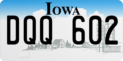 IA license plate DQQ602