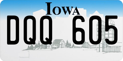 IA license plate DQQ605